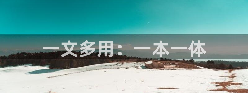 彩名堂还可以用吗：一文多用：一本一体